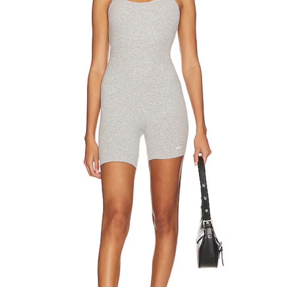 ALO Yoga Heather Gray Bodysuit